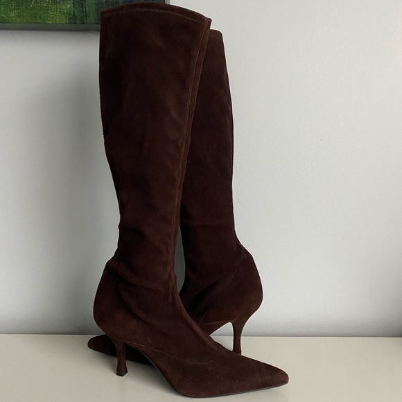 🤎Stuart Weitzman Suede Pointed-Toe Knee-High Boots🤎 - Picture 2 of 16